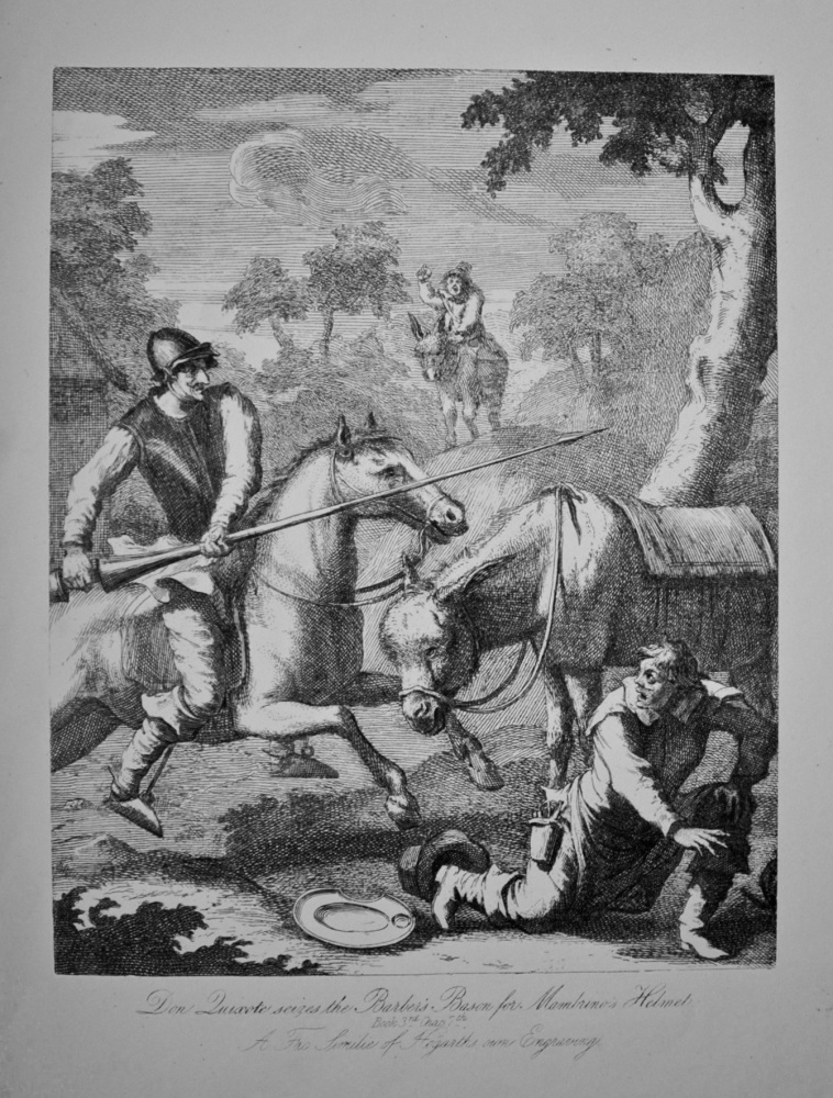 "Don Quixote seizes the Barber's Bason" - c1870