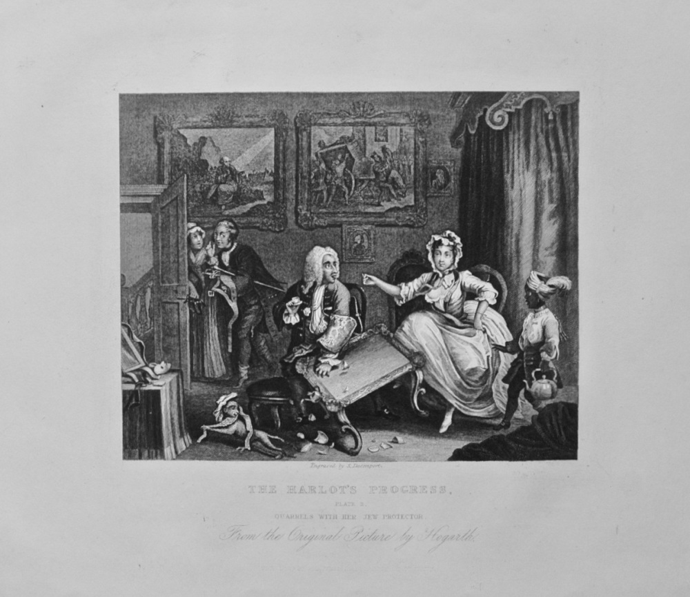The Harlot's Progress, Plate 2 - Quarrels with her new Protector.  c1870