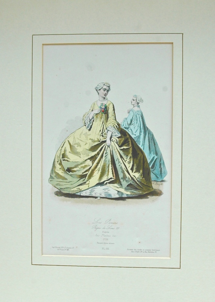 "Les Paniers" - colour lithograph - 1865