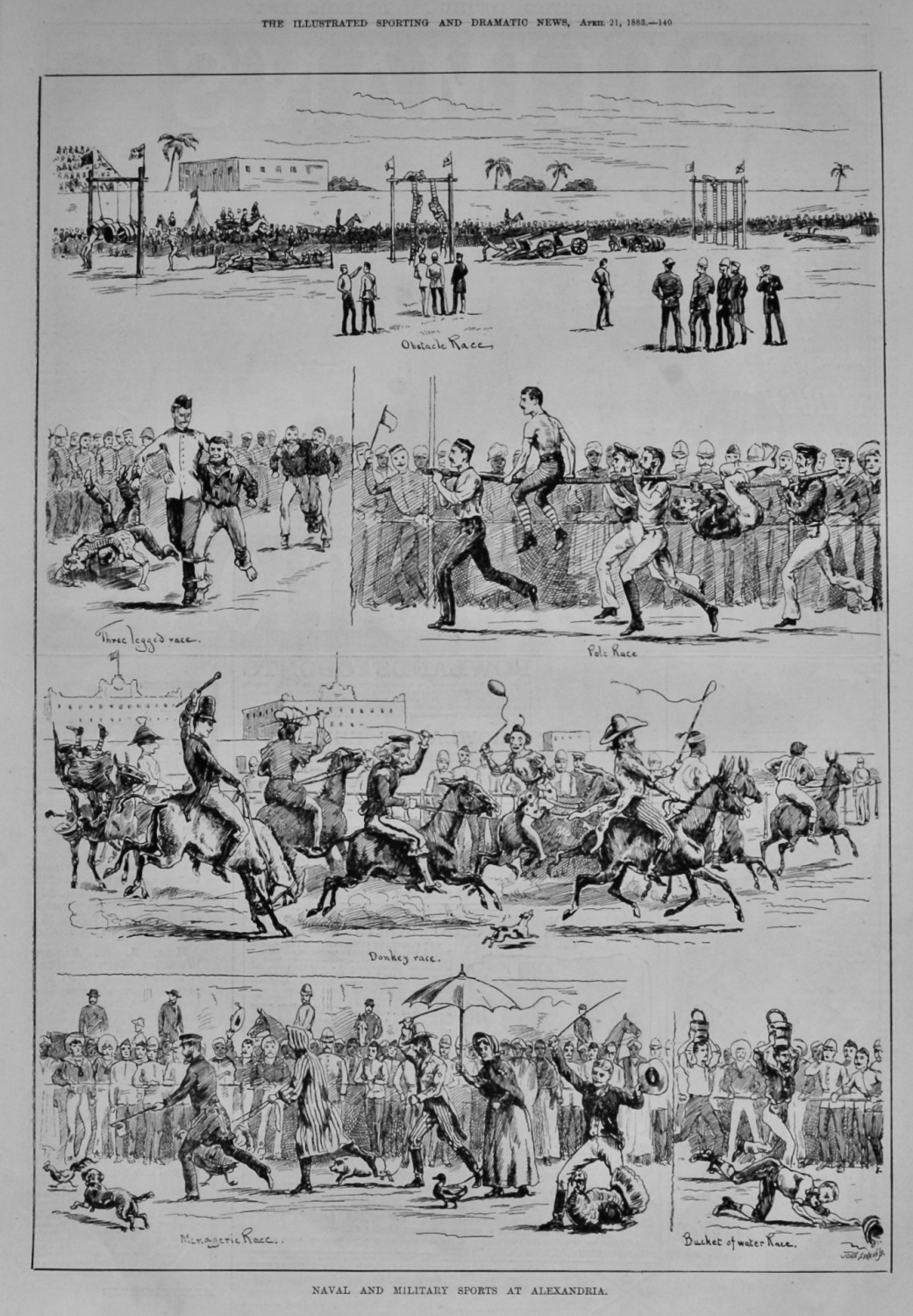 Naval and Military Sports at Alexandria.  1883.