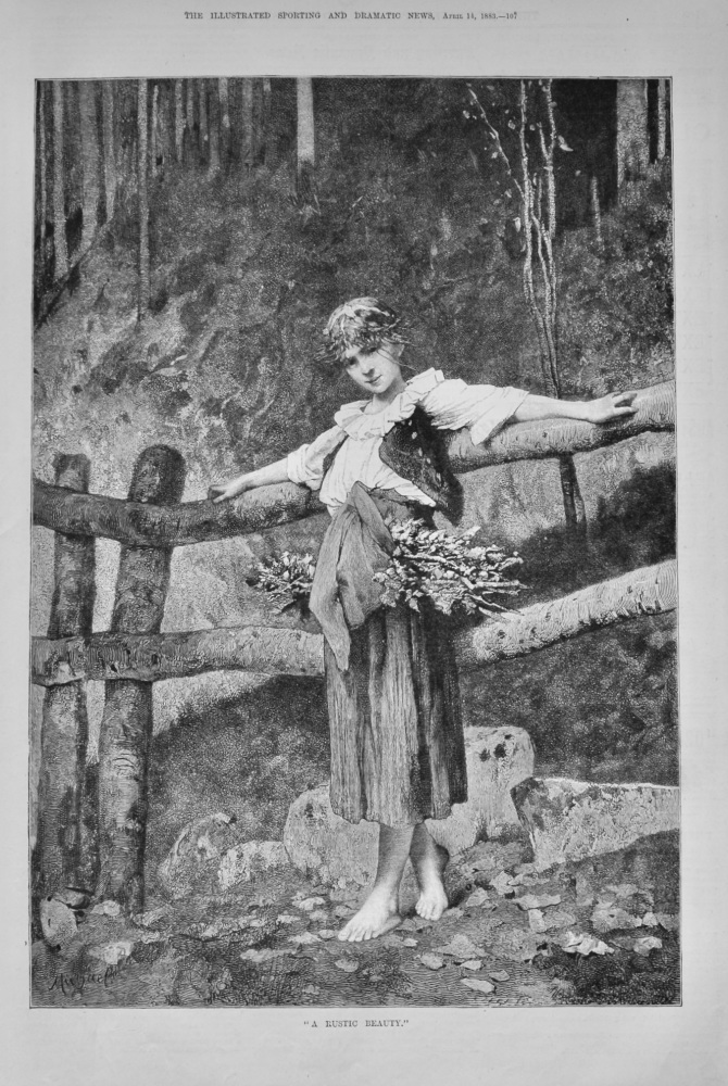 A Rustic Beauty.  1883.