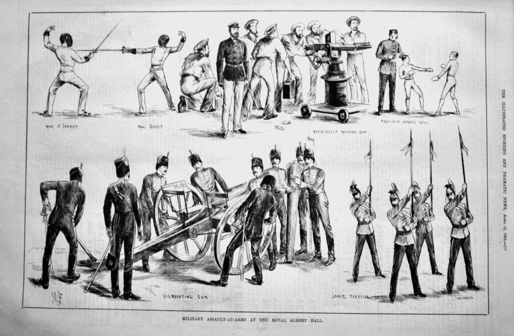 Military Assault-At-Arms at the Royal Albert Hall.  1883.