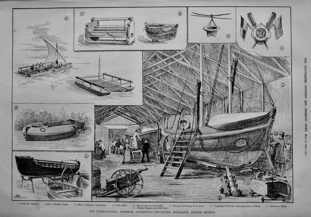 The International Fisheries Exhibition - Life-Saving Apparatus, British Section.  1883.