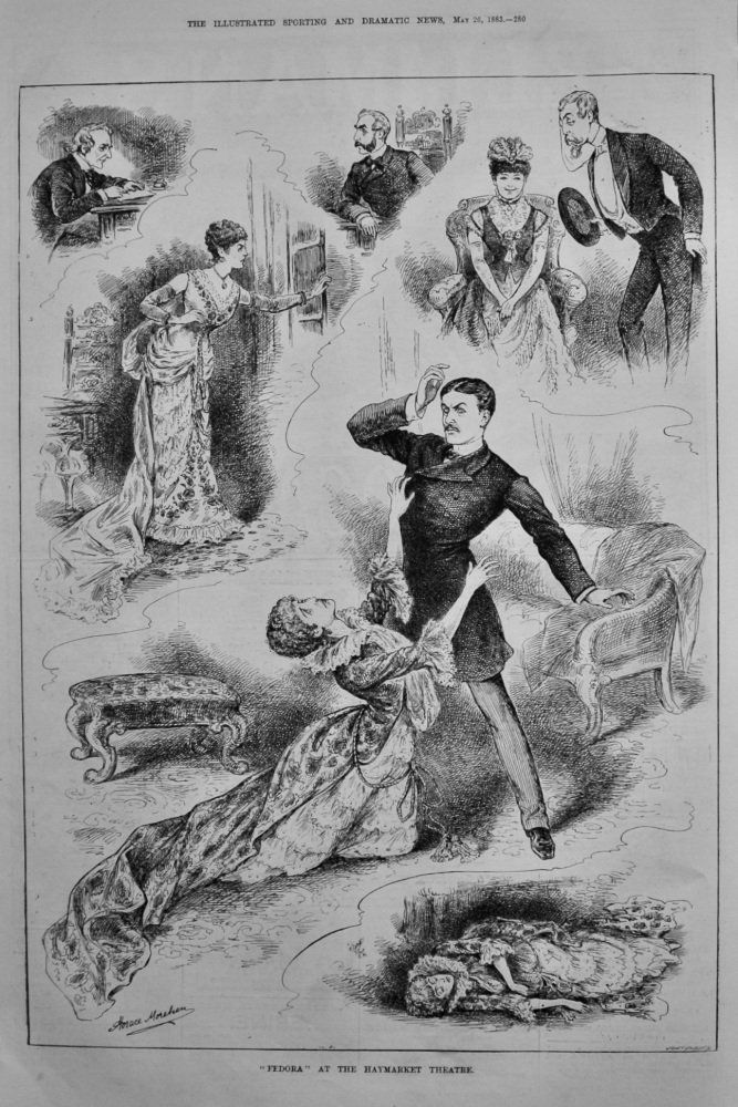 "Fedora" at the Haymarket Theatre.  1883.
