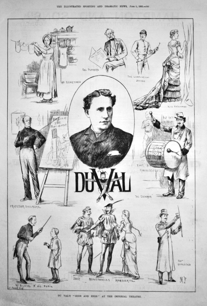 Du Val's "Odds and Ends" at the Imperial Theatre.  1883.