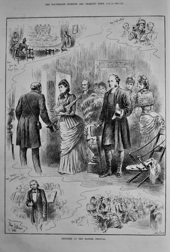 Sketches at the Handel Festival.  1883.