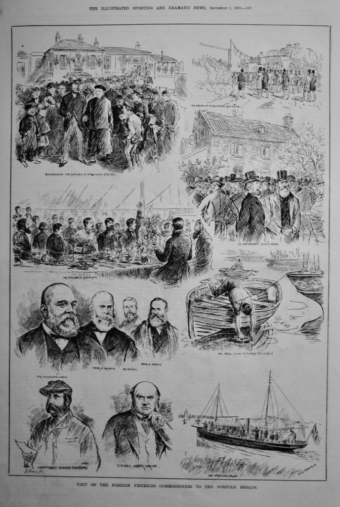 Visit of the Foreign Fisheries Commissioners to the Norfolk Broads.  1883.