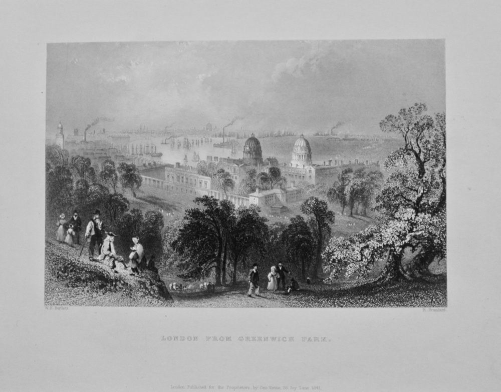 London from Greenwich Park. - 1842.