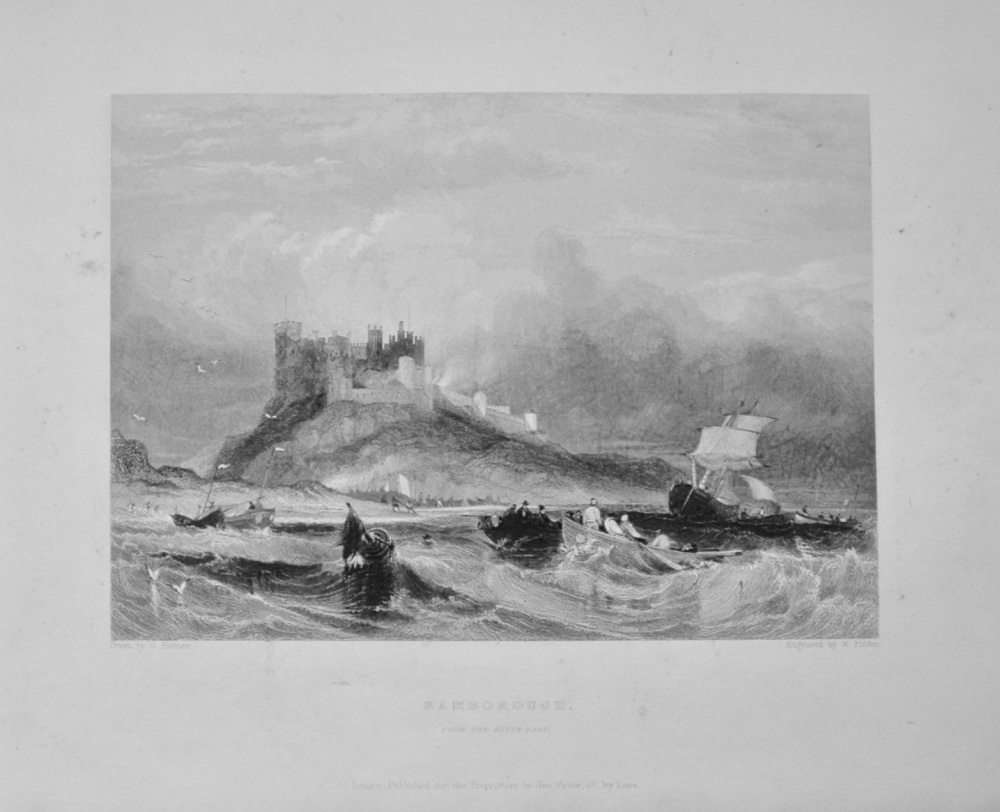 "Bamborough Castle." - 1842