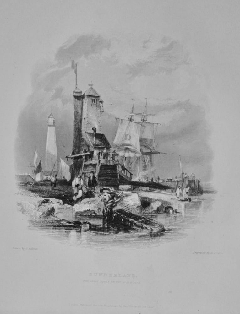 Sunderland, the Light House on the South Pier. - 1842.