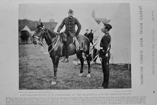 Lieutenant-Colonel F H Fairtlough of the 3rd, Queen's, and His Sergeant-Major. - 1897.