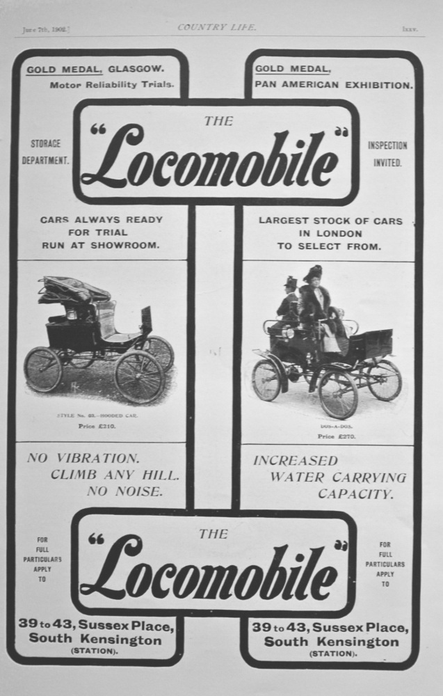 'Locomobile' - Advert - 1902