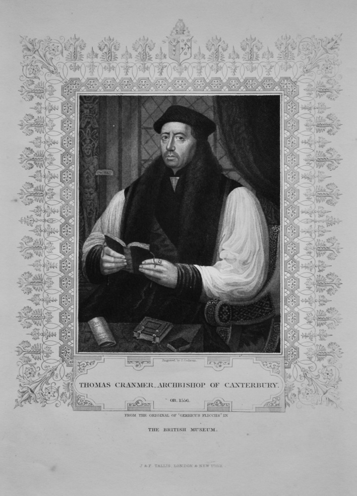Thomas Cranmer. Archbishop of Canterbury.