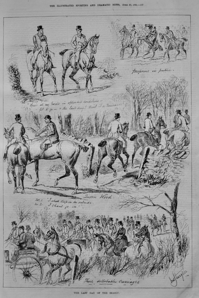 The Last Day of the Season.  (Hunting)  1881.