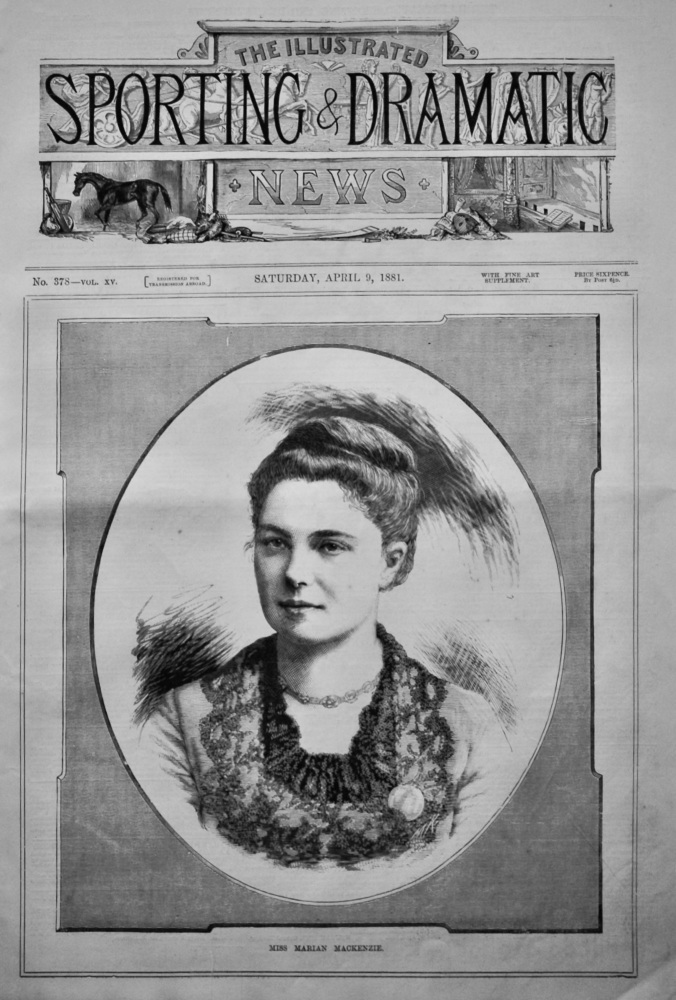 Miss Marian Mackenzie  (Singer) 1881.