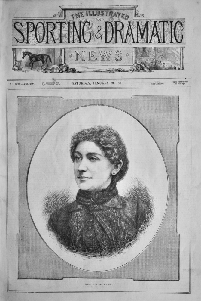 Miss Eva Sothern.  1881.