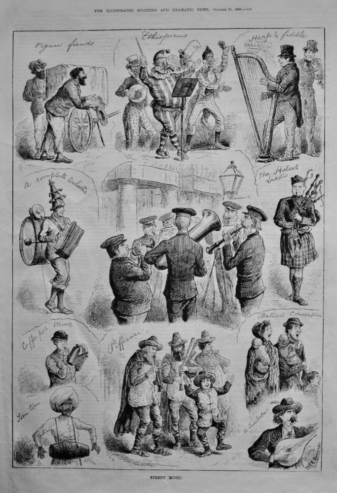 Street Music.  1880.