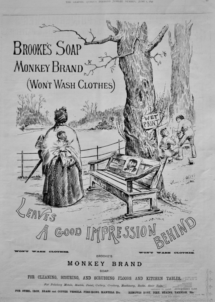 Brooke's Soap.  (Monkey Brand)  1897.