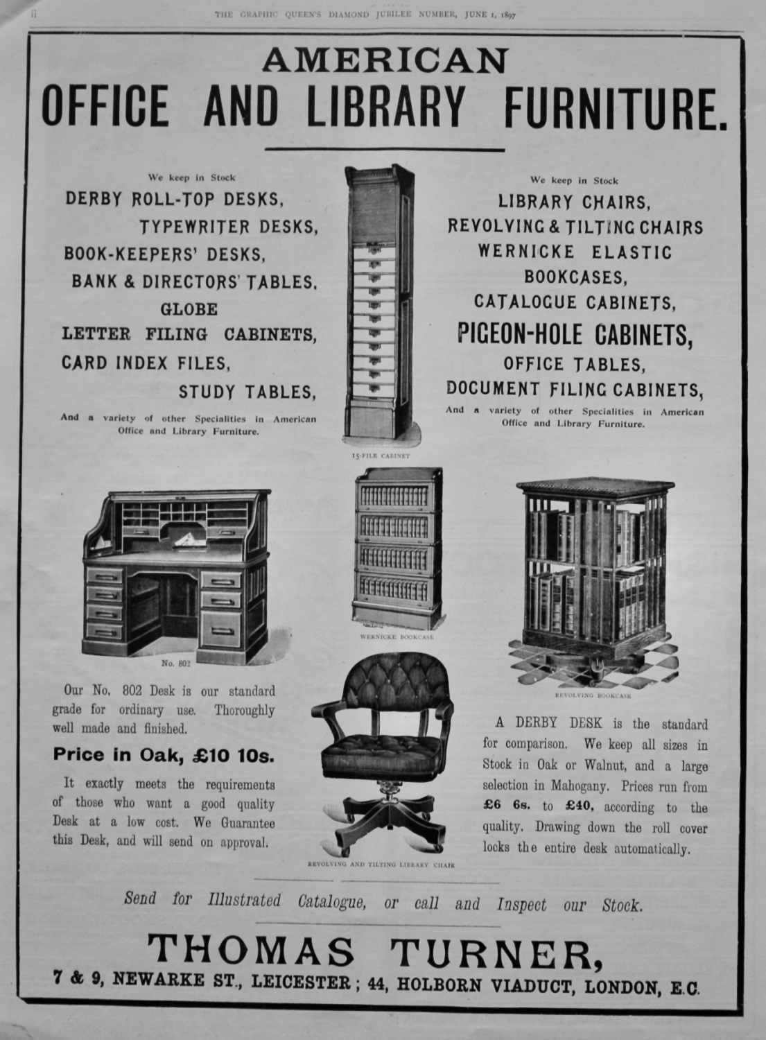 Thomas Turner. (American Office and Library Furniture)  1897.