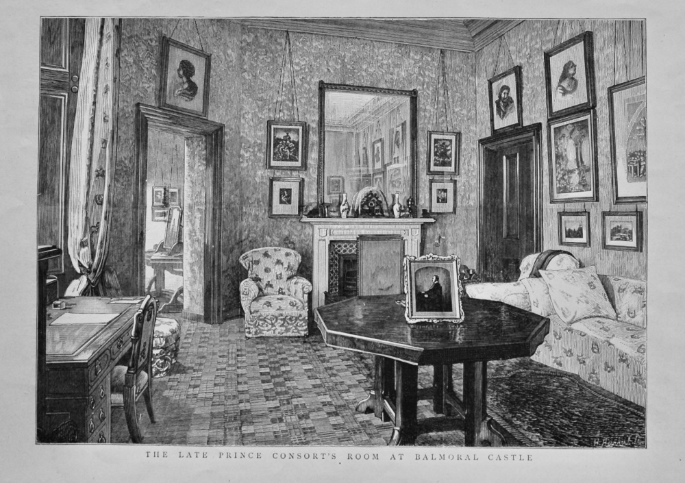 The Late Prince Consort's Room at Balmoral Castle.  1897.