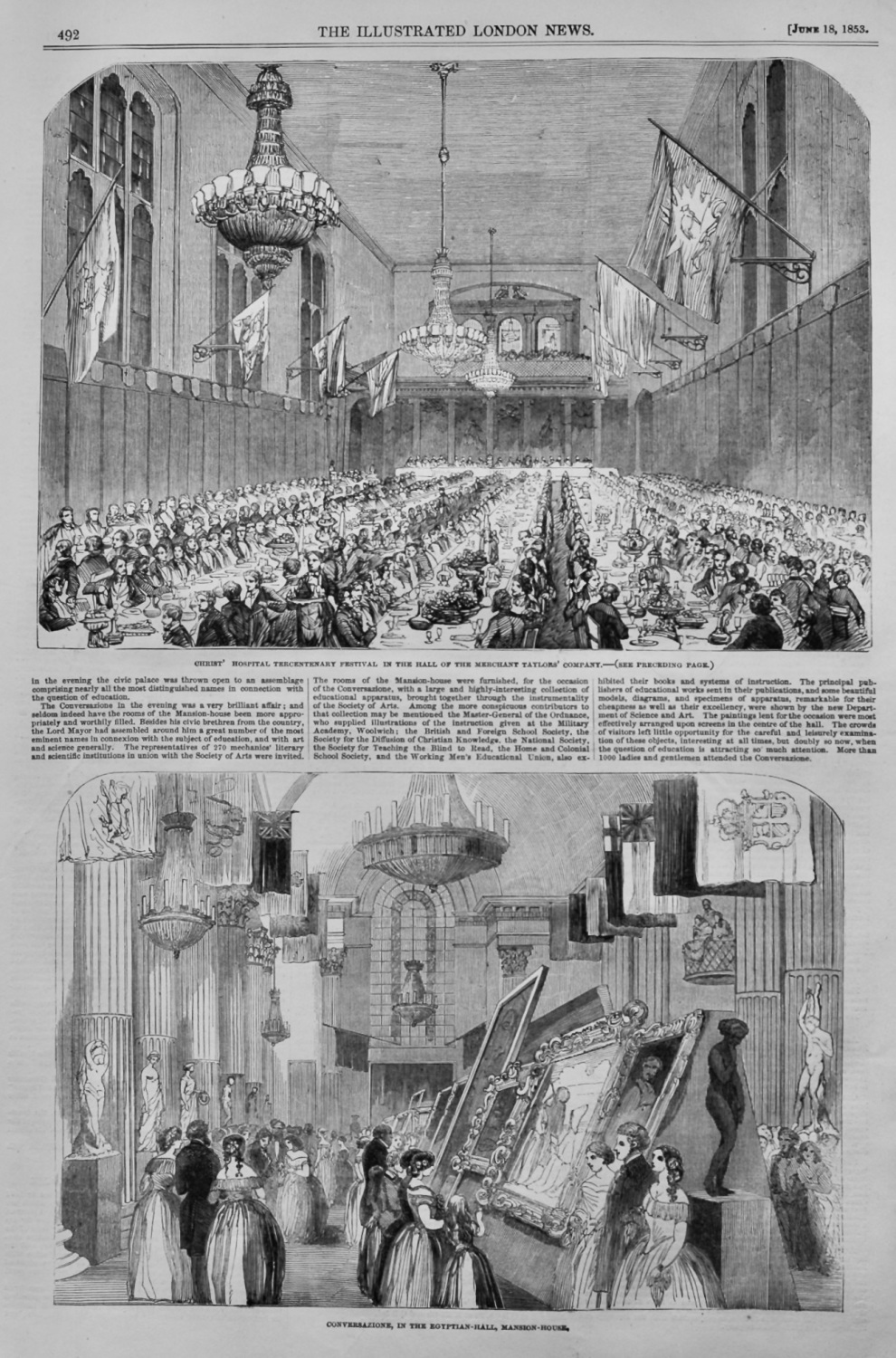 Tercentenary Festival of Christ's Hospital.  1853.