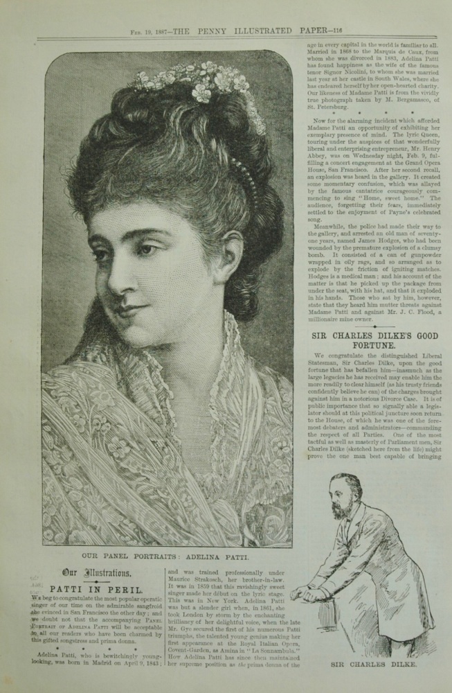 "Adelina Patti" - Actress - 1887