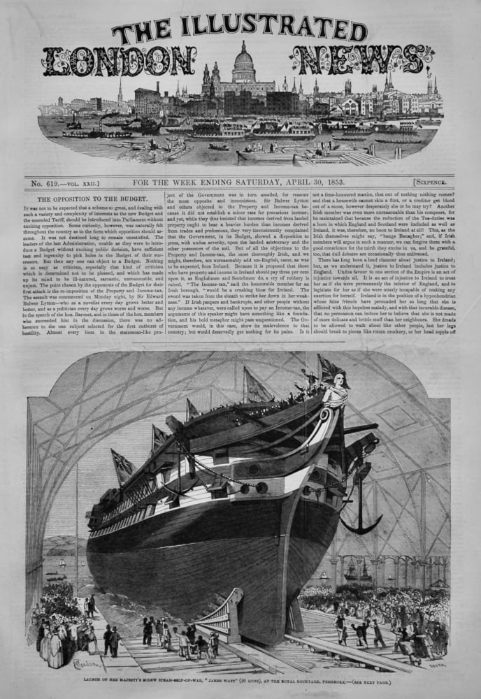 The Illustrated London News, April 30th, 1853.