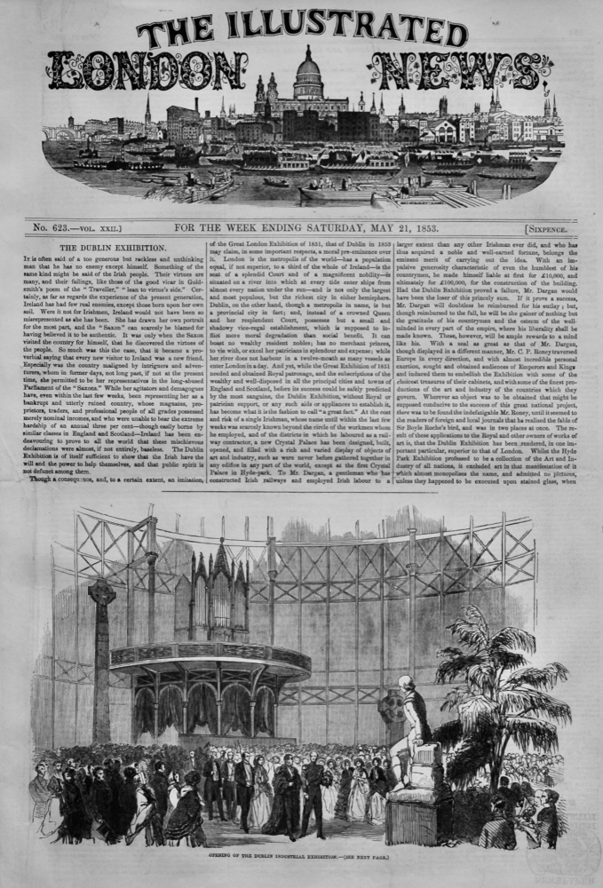 The Illustrate London News. May 21st. 1853.