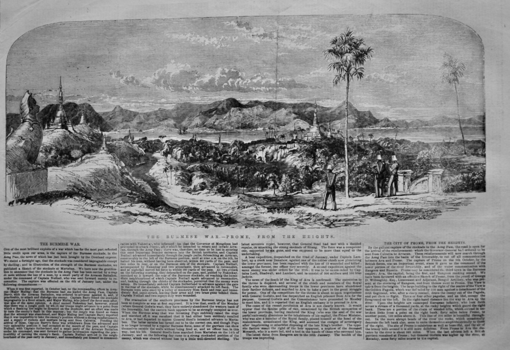 The Burmese War.- Prome, from the Heights.  1853.