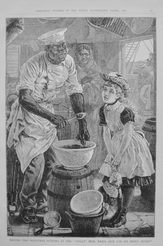 "Making the Christmas Pudding at Sea" - 1887