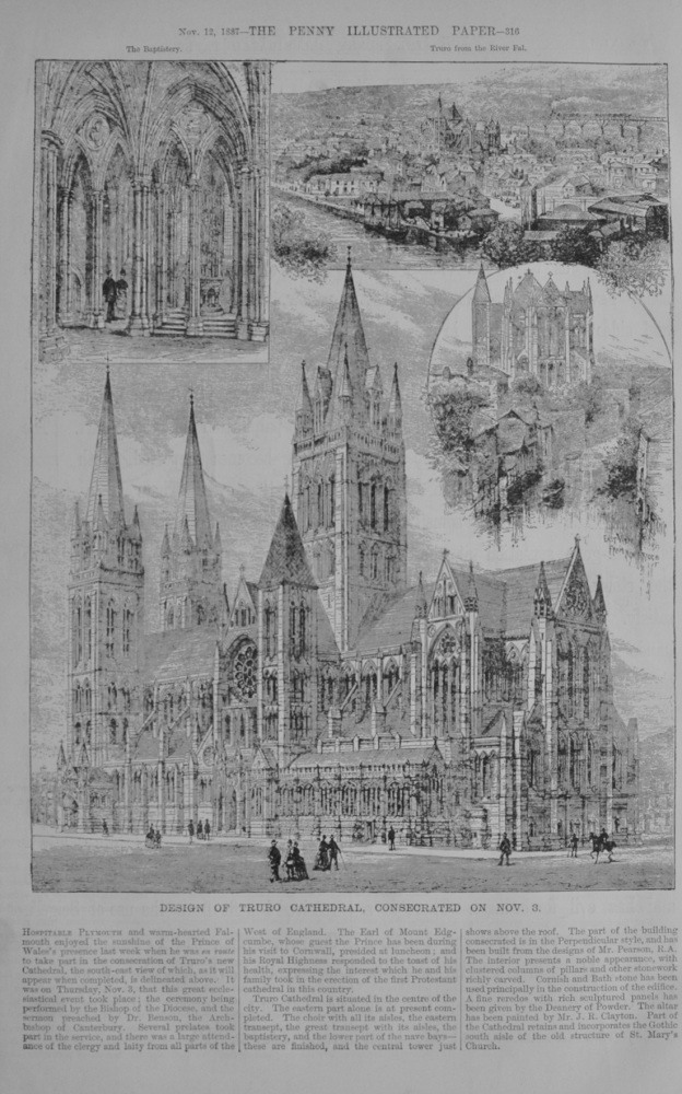 Design of Truro Cathedral - 1887