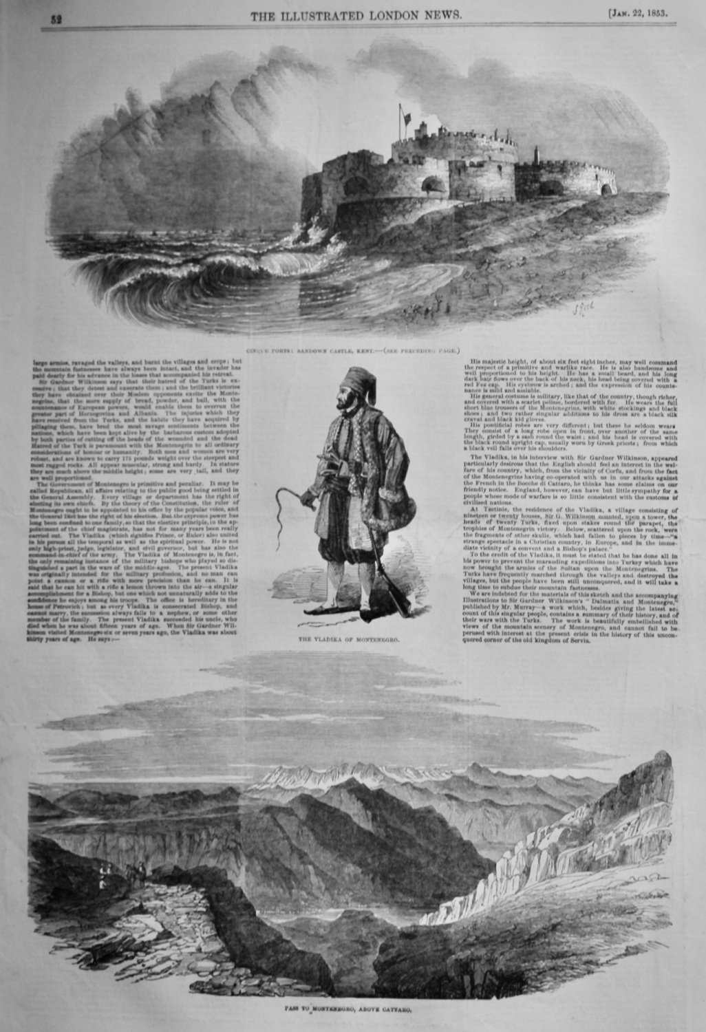 Montenegro; its Vladika and People.  1853.