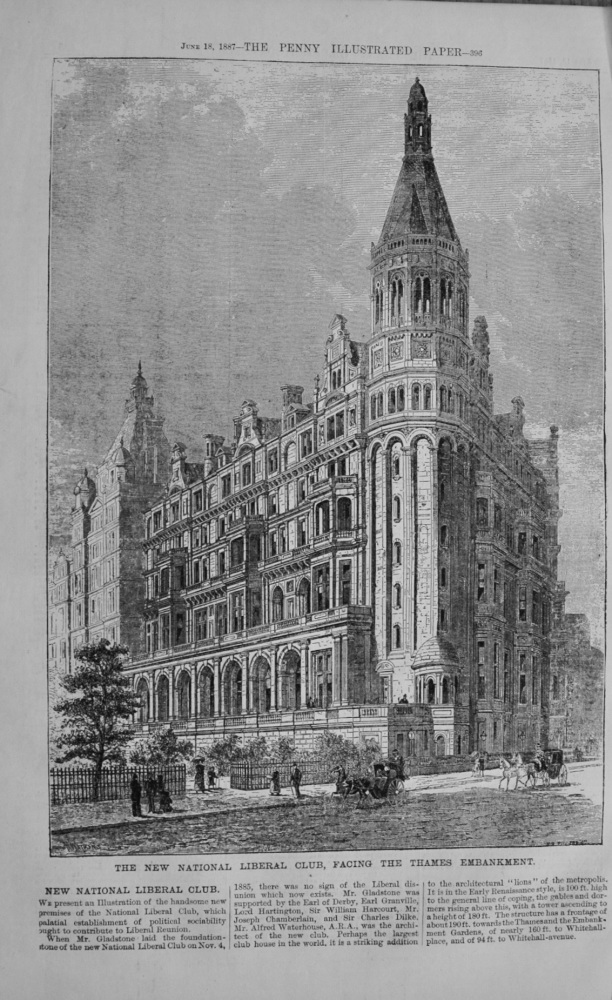 The New National Liberal Club - London - 1887