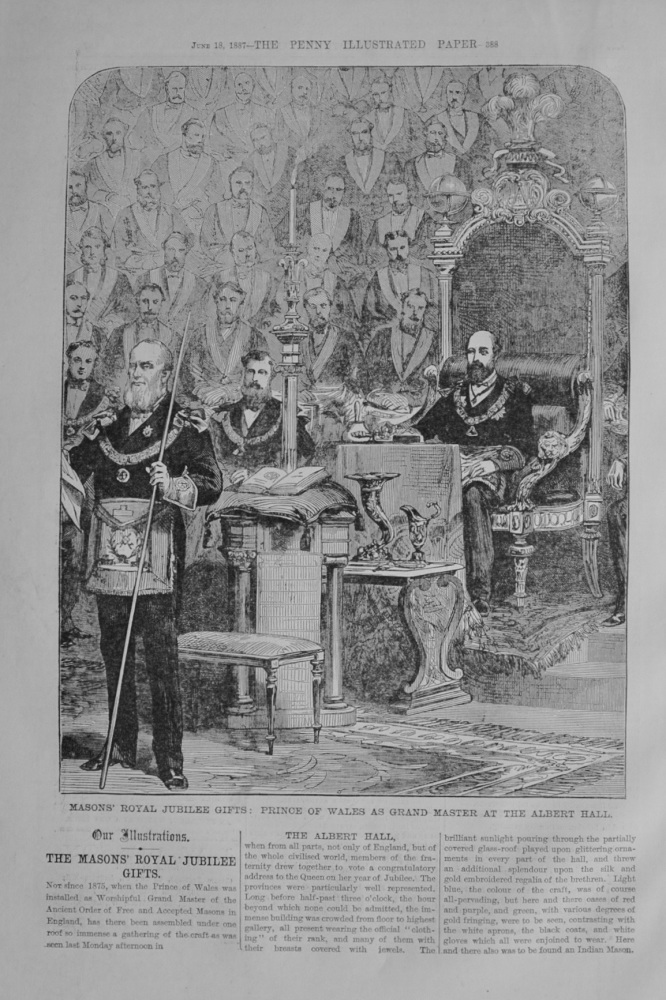 The Masons' Royal Jubilee Gifts - 1887