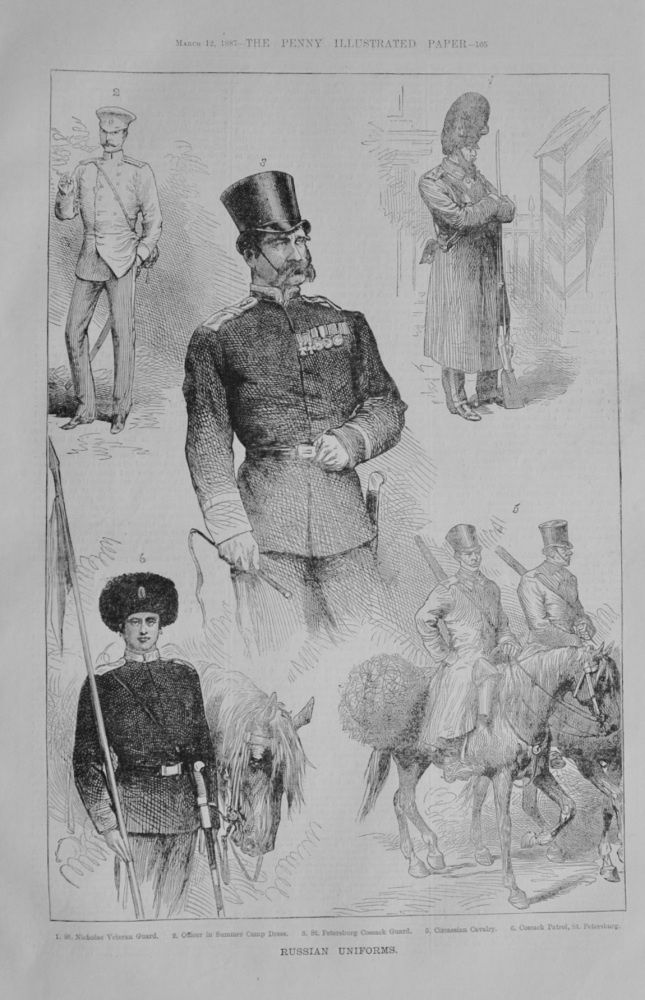 Russian Uniforms - 1887