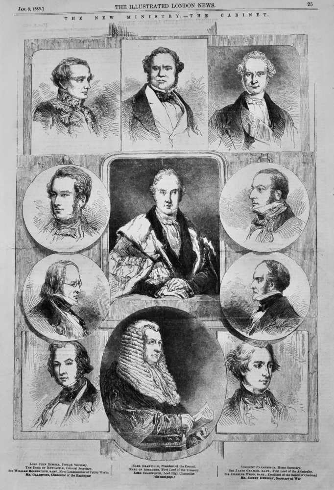 The New Ministry.- The Cabinet.  1853.