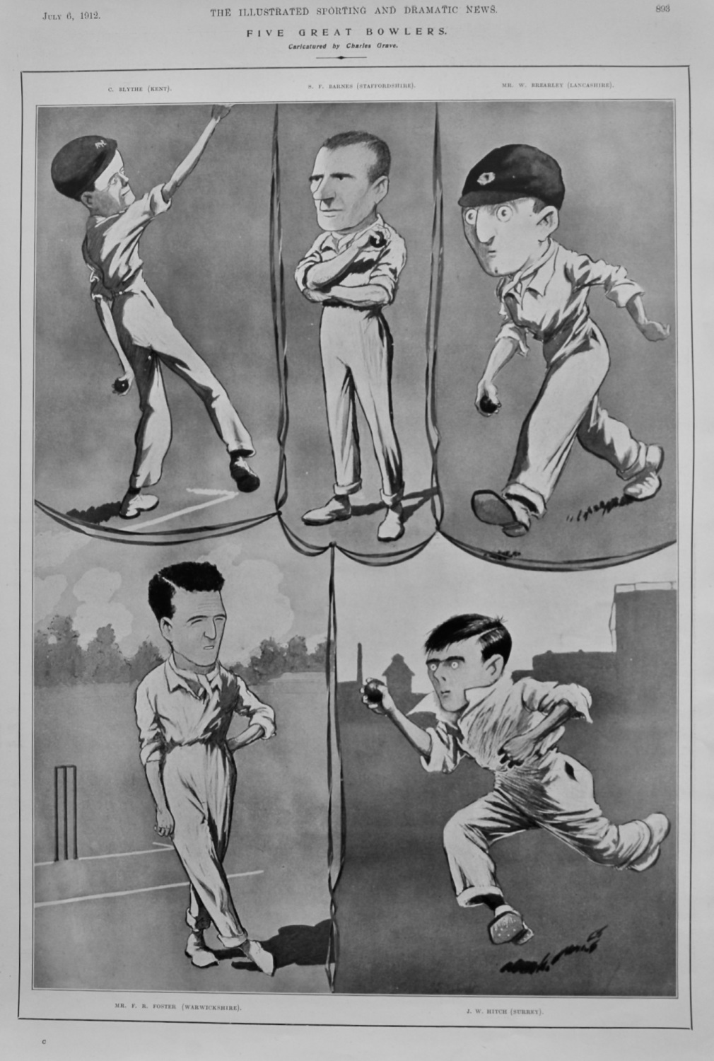 Five Great Bowlers.  1912.