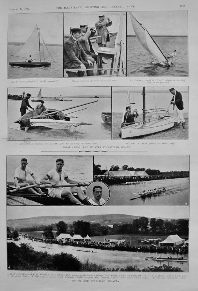 Royal Canoe Club Regatta at Hayling Island.  1912.