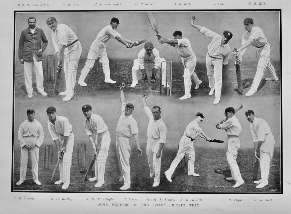 Some Members of the Sussex Cricket Team,  1912.