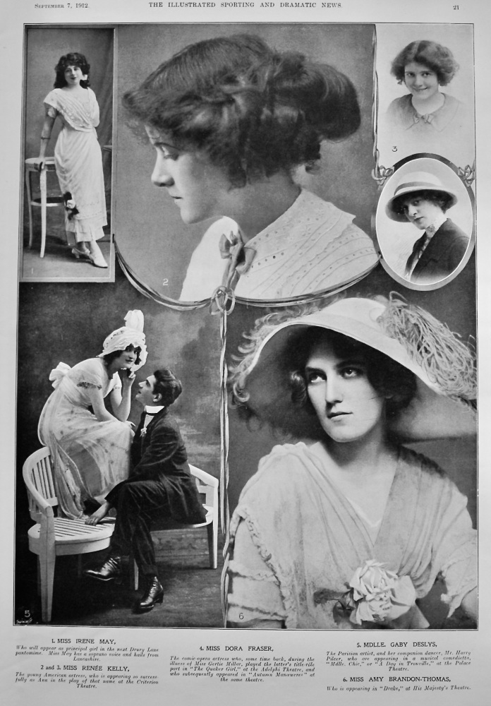 Actresses from the Stage,  September  1912.