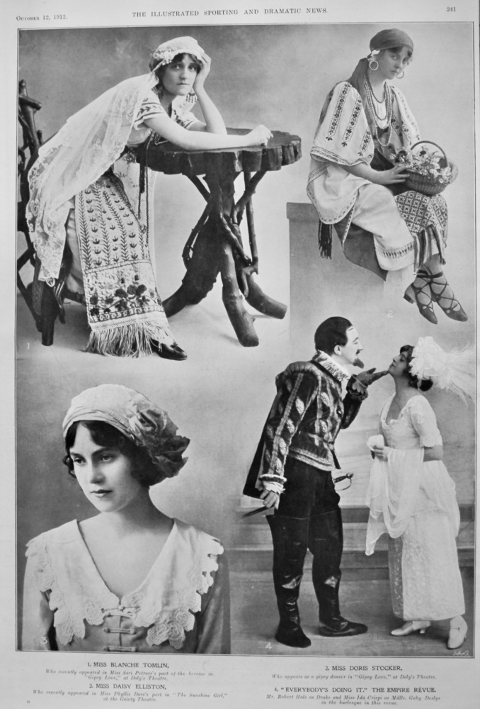 Actors and Actresses from the Stage October 1912.