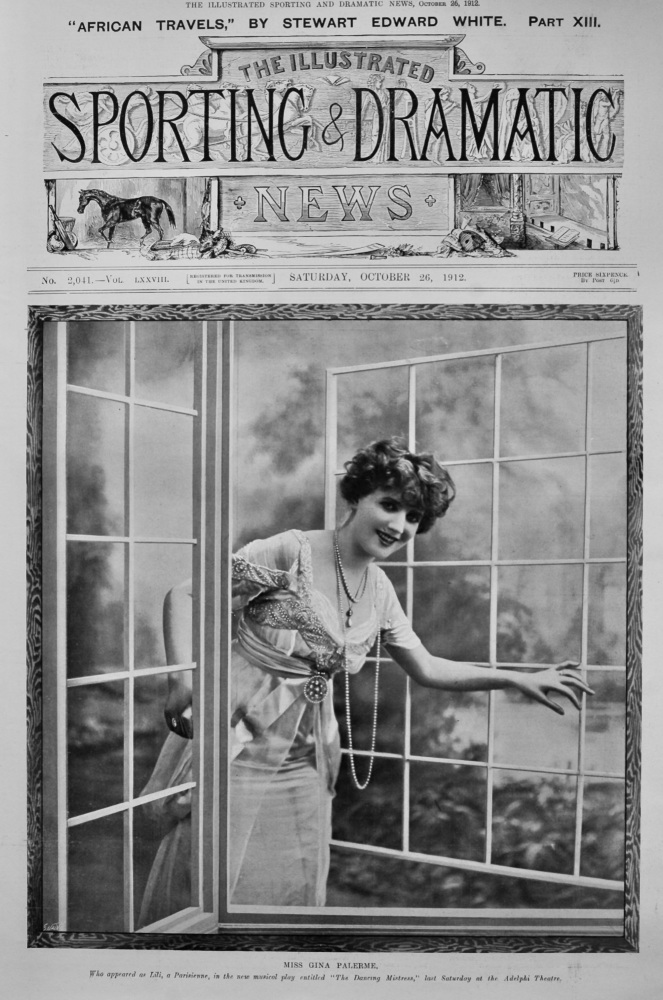 Miss Gina Palerme.  1912.