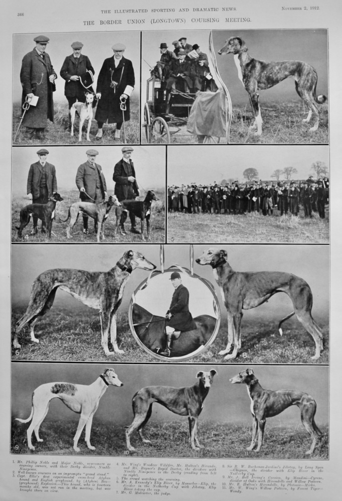 The Border Union (Longtown) Coursing Meeting.  1912.