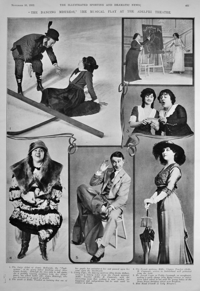 "The Dancing Mistress," the Musical Play at the Adelphi Theatre.  1912.