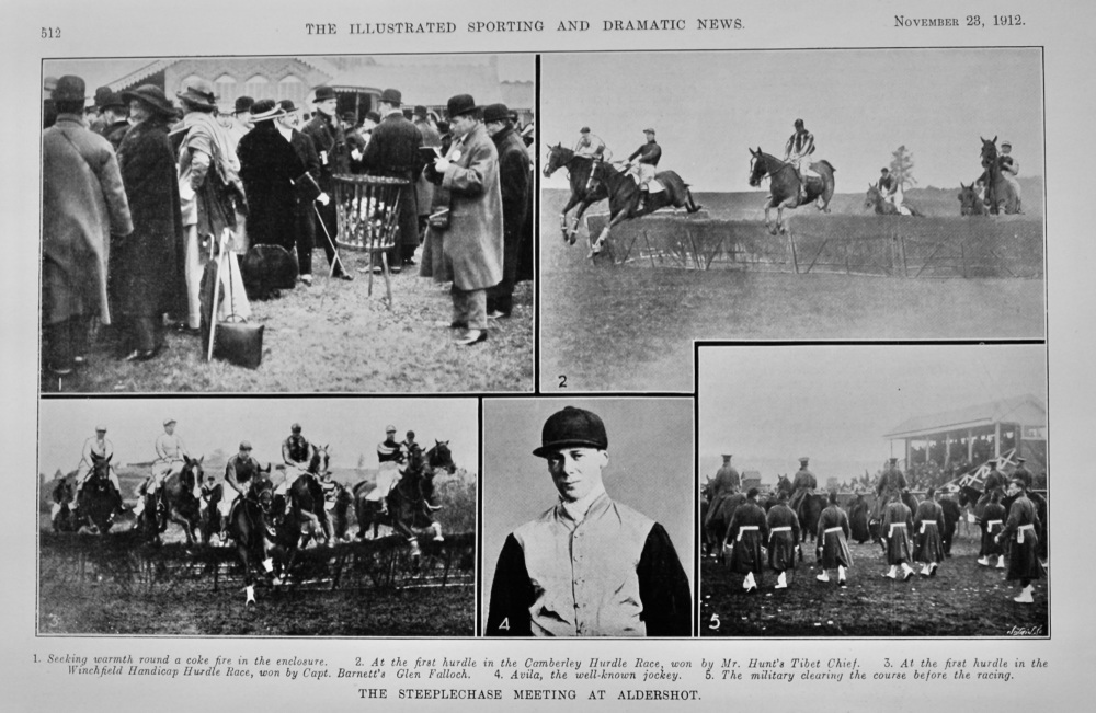 The Steeplechase Meeting at Aldershot.  1912.