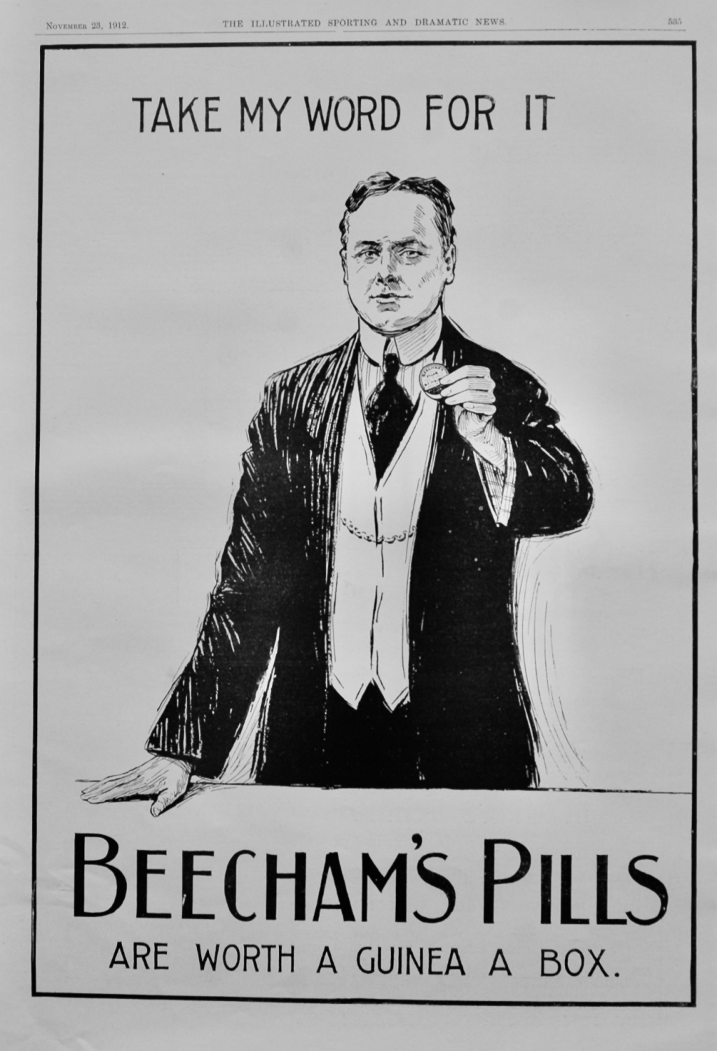 Beecham's Pills.  November 23rd, 1912.