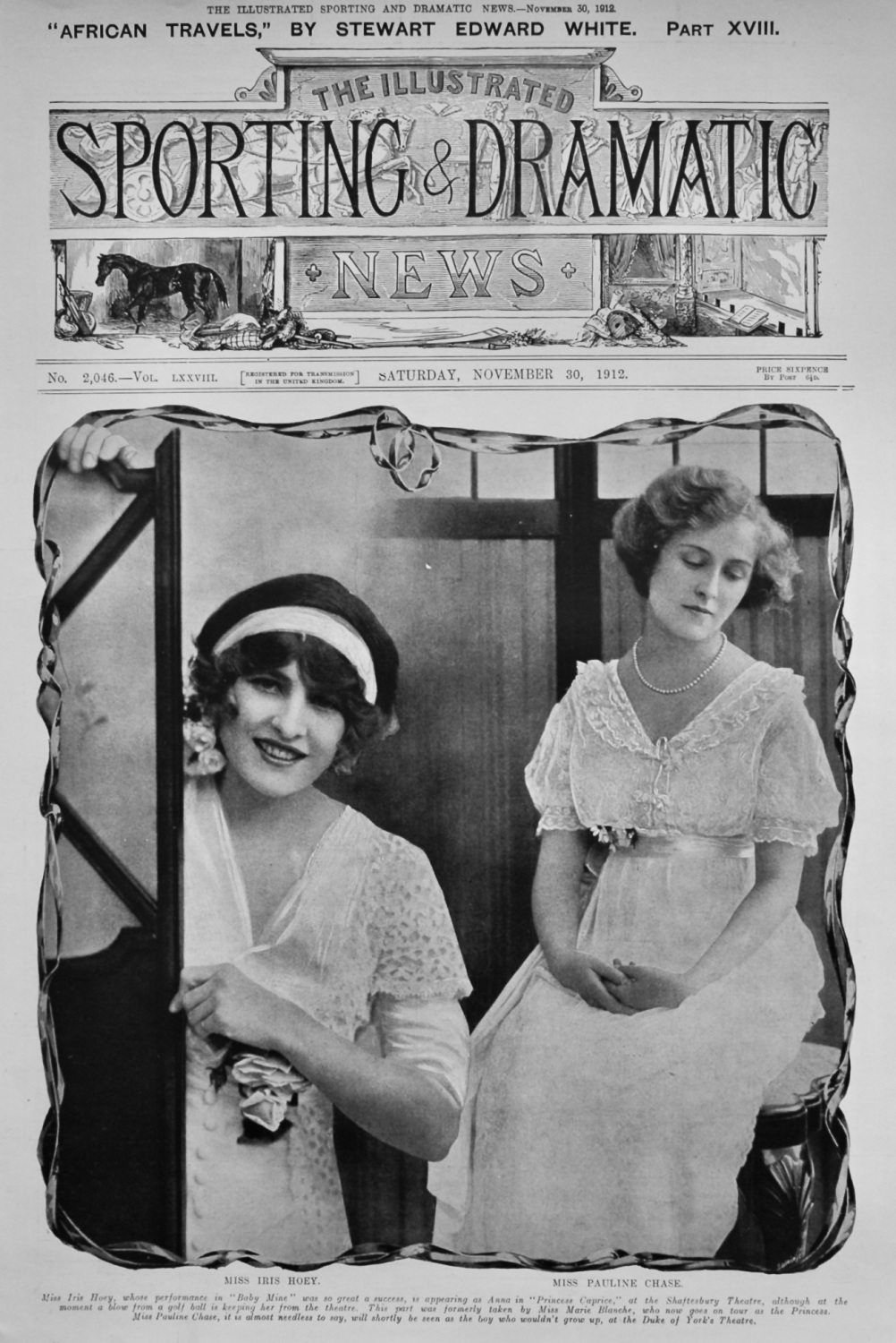 Miss Iris Hoey  &  Miss Pauline Chase.  1912.