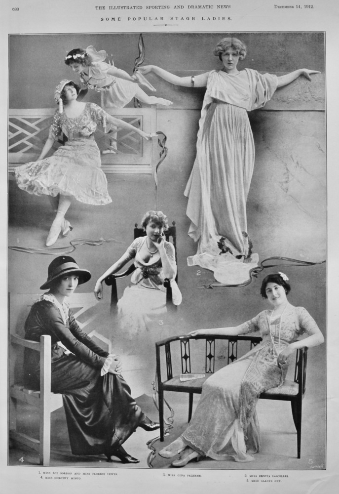 Some Popular Stage Ladies.  1912.