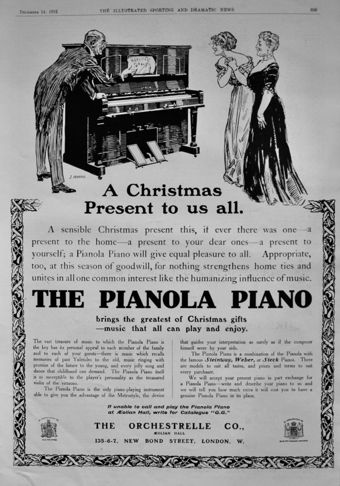 The Pianola Piano. 1912.