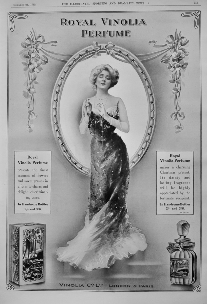 Royal Vinolia Perfume.  1912.